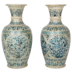 Pair of Indian Marble Vases