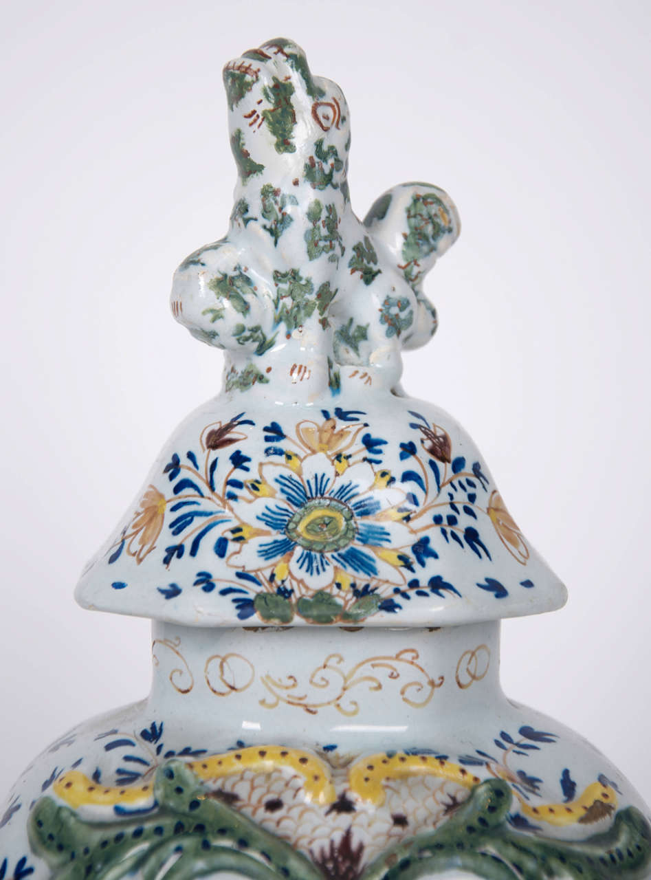 18th Century and Earlier Delft Garniture For Sale