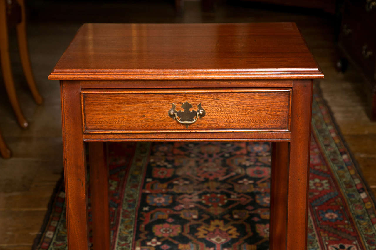 mahogany side table with drawer