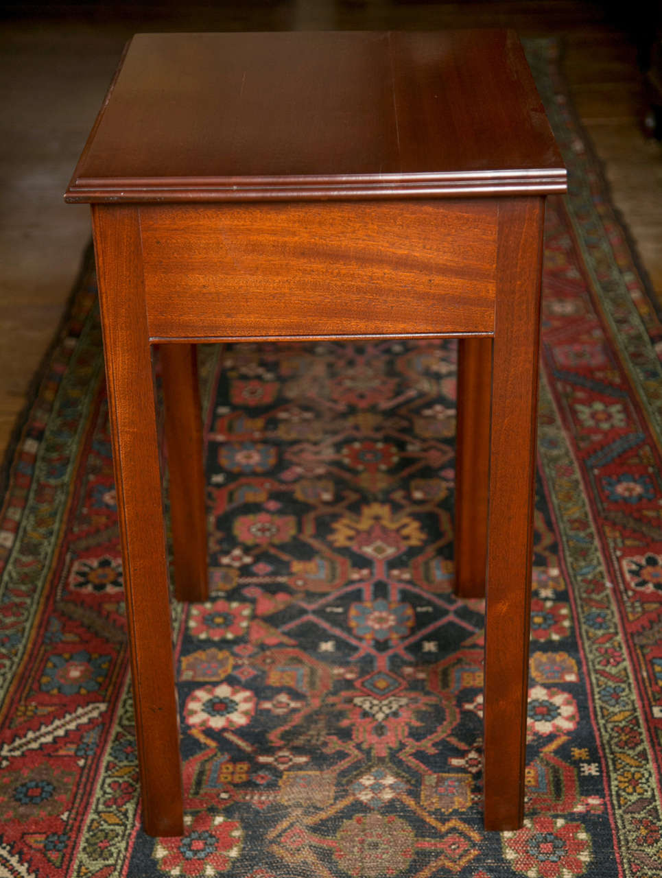 British Mahogany Single Drawer Side Table For Sale