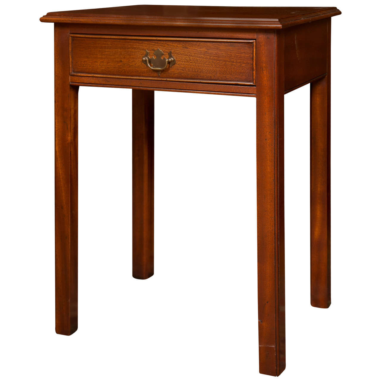 Mahogany Single Drawer Side Table For Sale