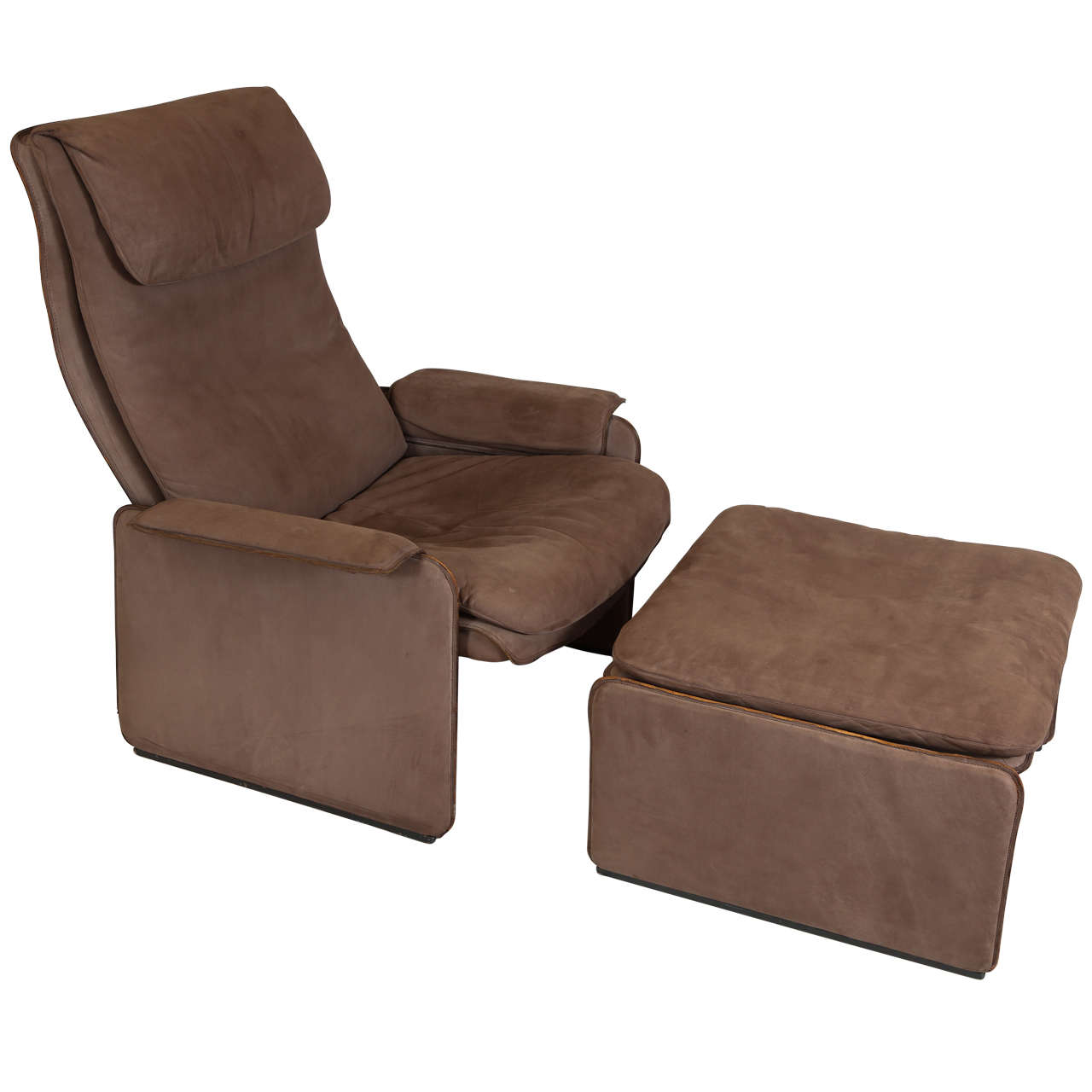 De Sede DS 50 Recliner and Ottoman For Sale