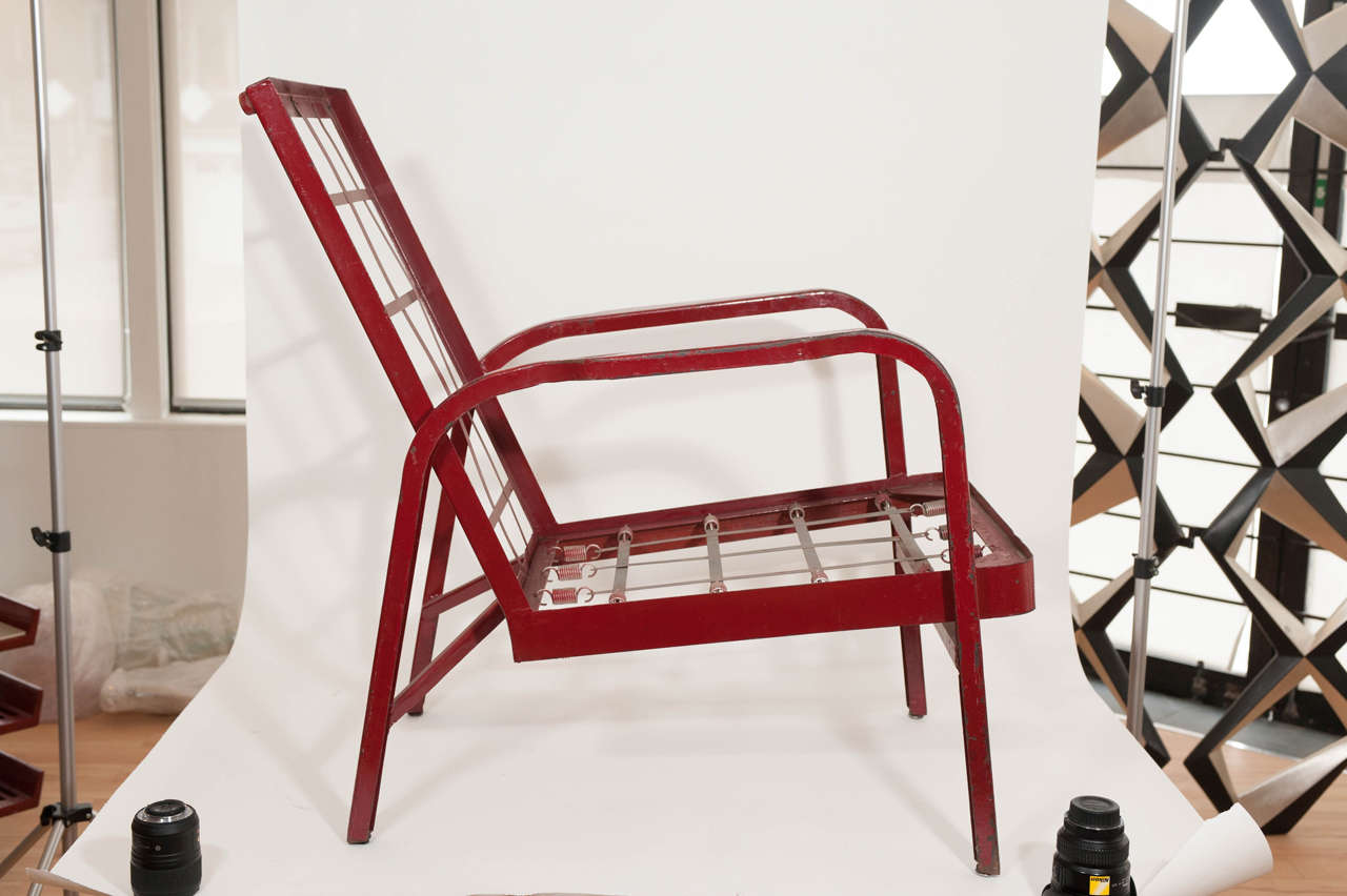 Jean Prouve and Jules Leleu Armchair In Good Condition In Toronto, ON