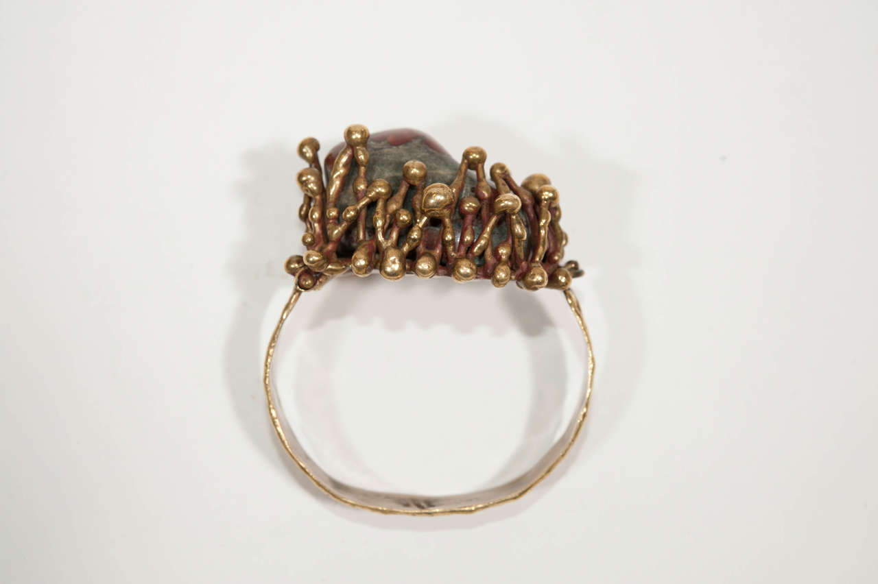Pal Kepenyes Bronze and Stone Bracelet