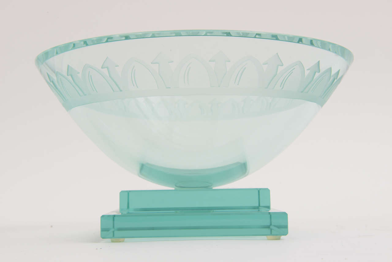 Amazing Postmodern Edged Large Glass Bowl 3