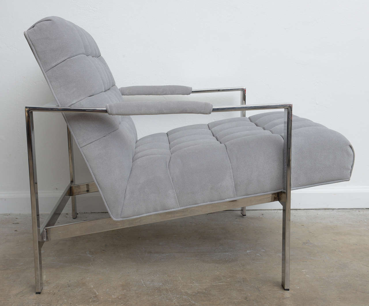American Pair Mid Century Modern Classic Milo Baughman Chairs for Thayer Coggin