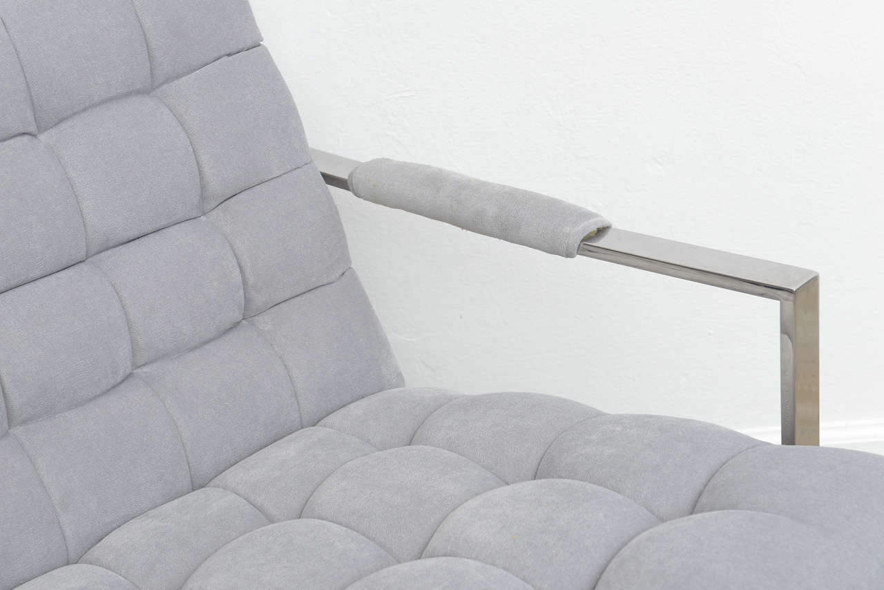 Pair Mid Century Modern Classic Milo Baughman Chairs for Thayer Coggin 1