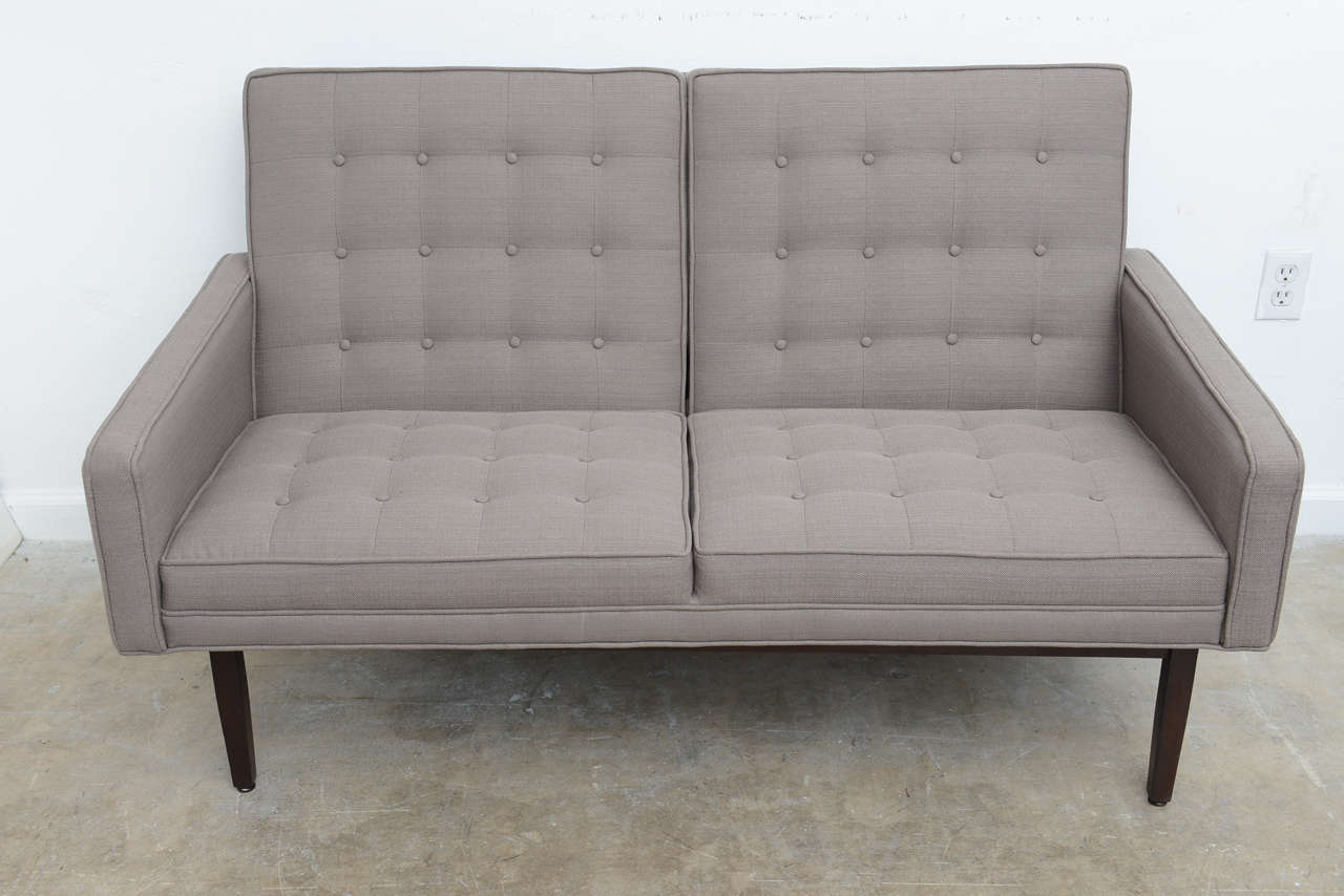 Mid-Century Modern Midcentury Florence Knoll Loveseat Sofa