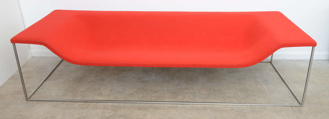Modern Minimalist Sculptural Sofa by Renown Designer Jean Marie Massaud for Capellini
