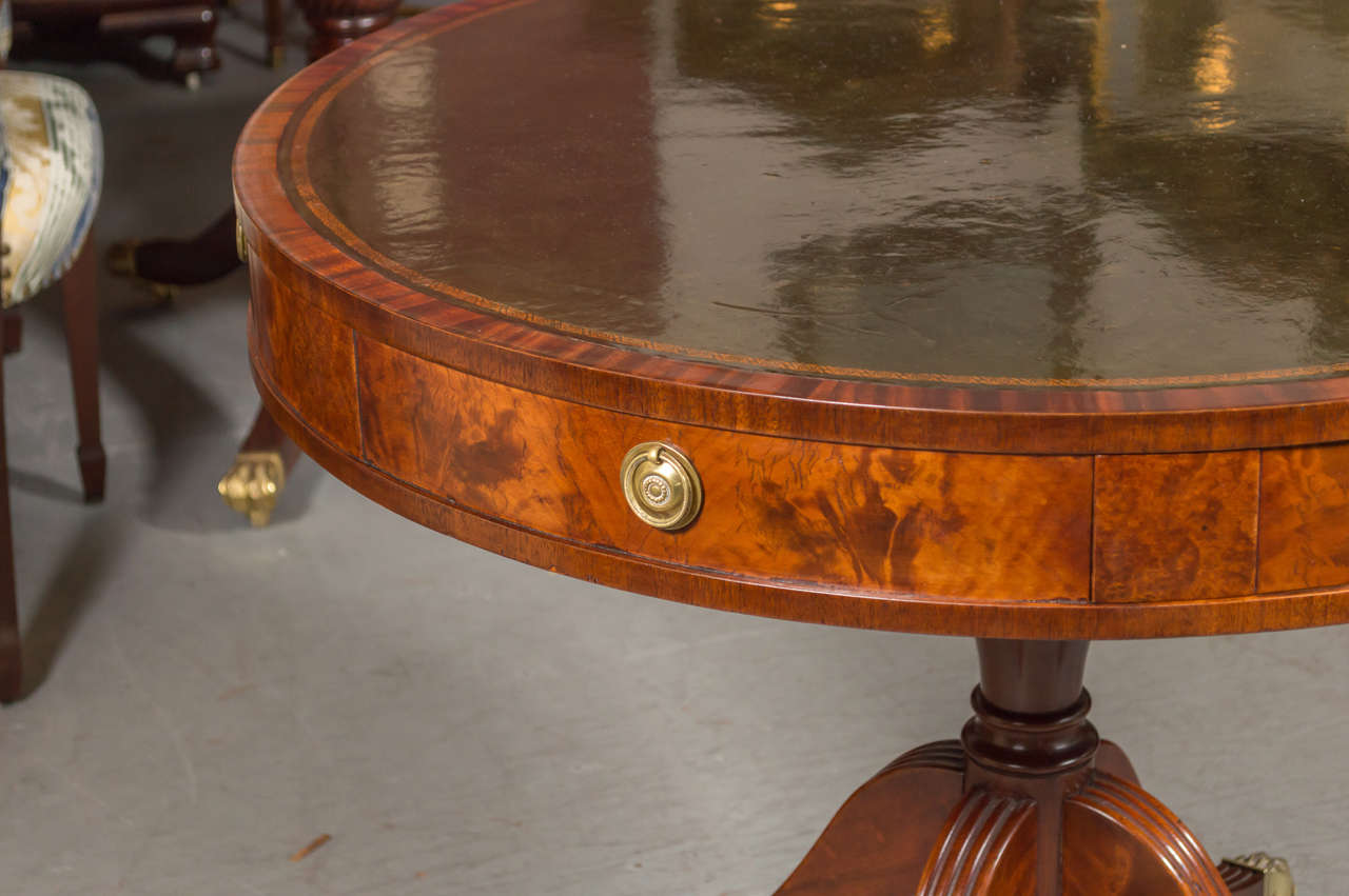 Wonderful 1930's English Drum Table Swivels In Good Condition In San Francisco, CA