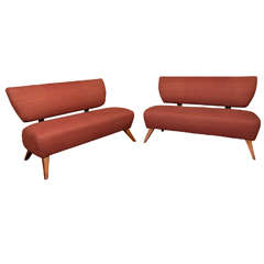 Fab Pair of 1940s Modernist Sofas