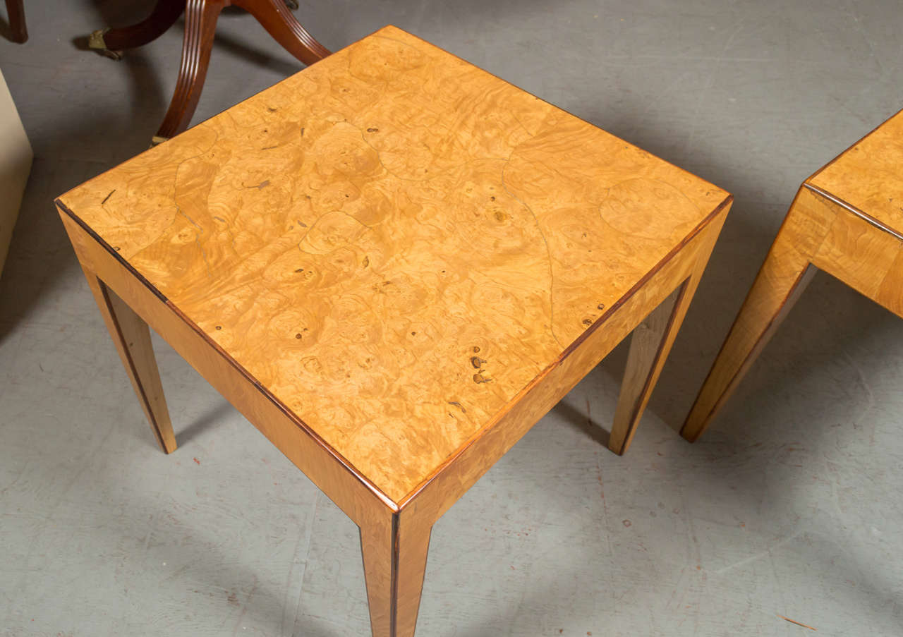 1950s Italian Olive Burl Wood Side Tables In Good Condition In San Francisco, CA
