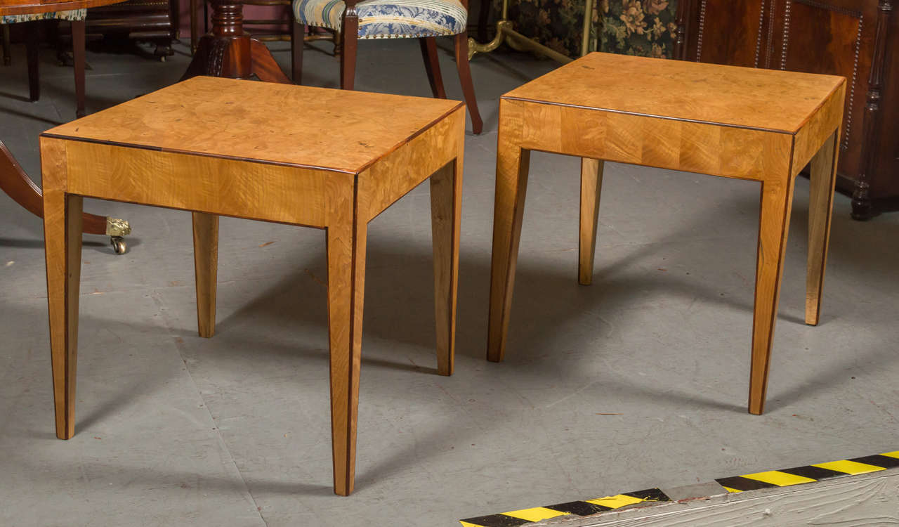 1950s Italian Olive Burl Wood Side Tables 1