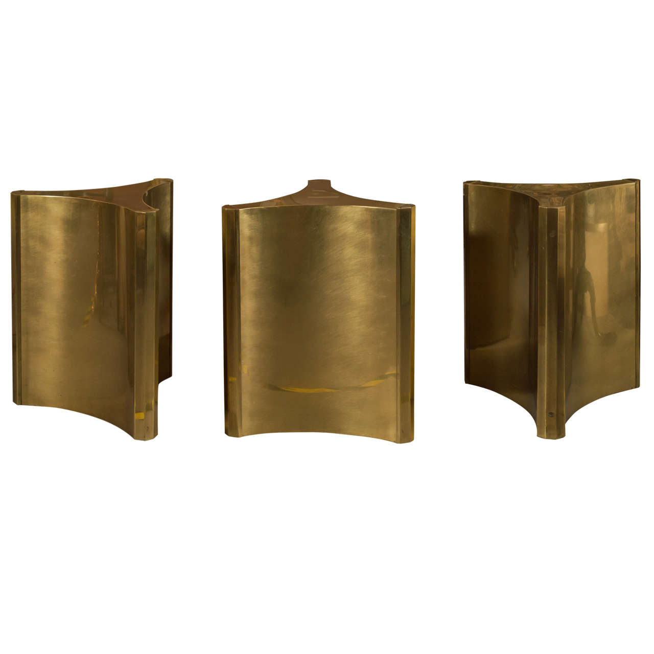 3 Mastercraft Brass Dining Table Pedestals ***Sale***