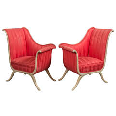 Pair of Fabulous 1950s Hollywood Regency Chairs
