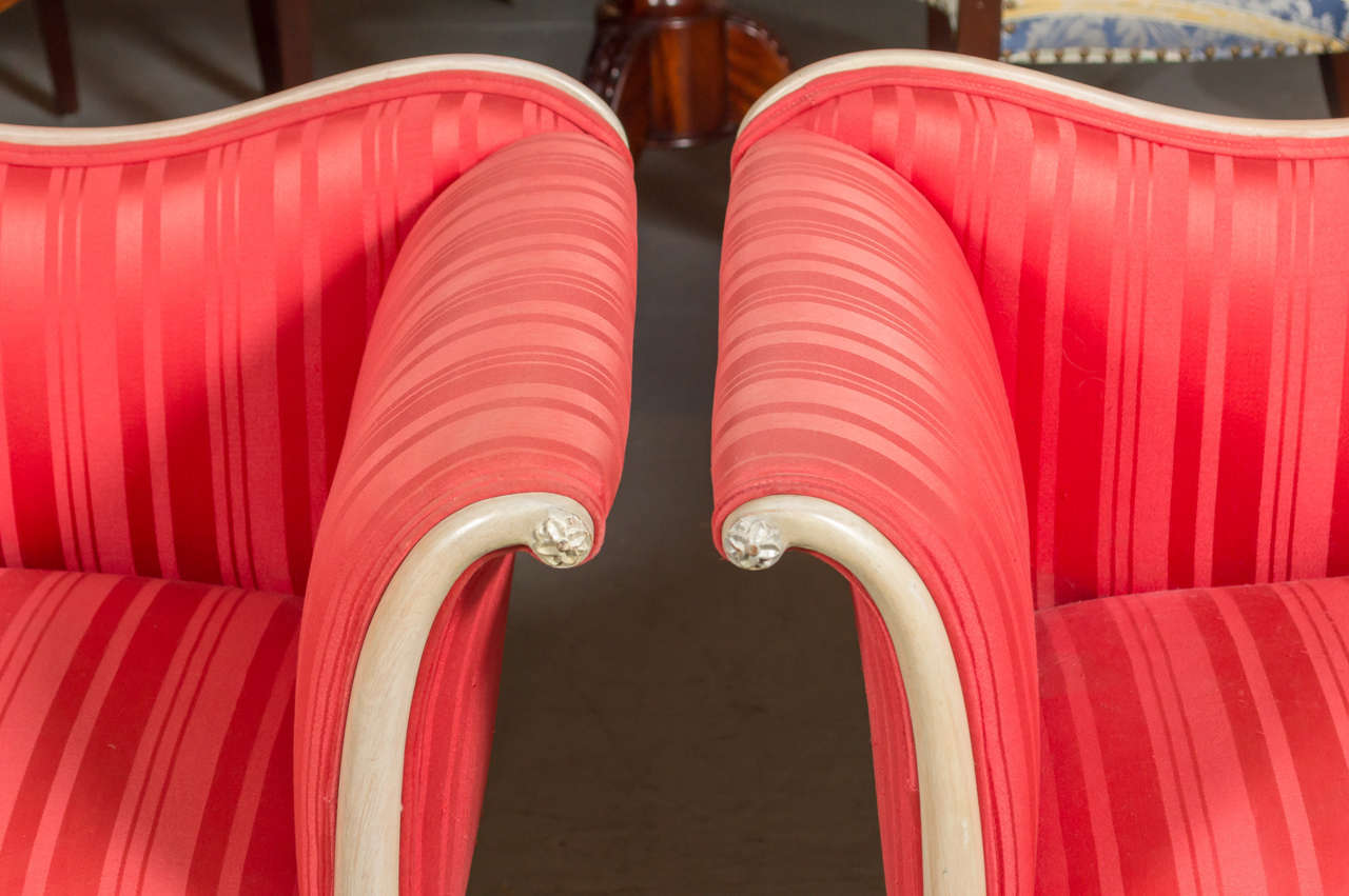 American Pair of Fabulous 1950s Hollywood Regency Chairs
