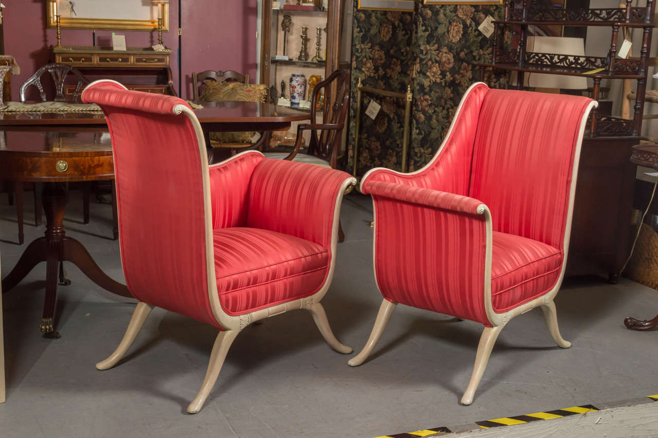 Mid-20th Century Pair of Fabulous 1950s Hollywood Regency Chairs