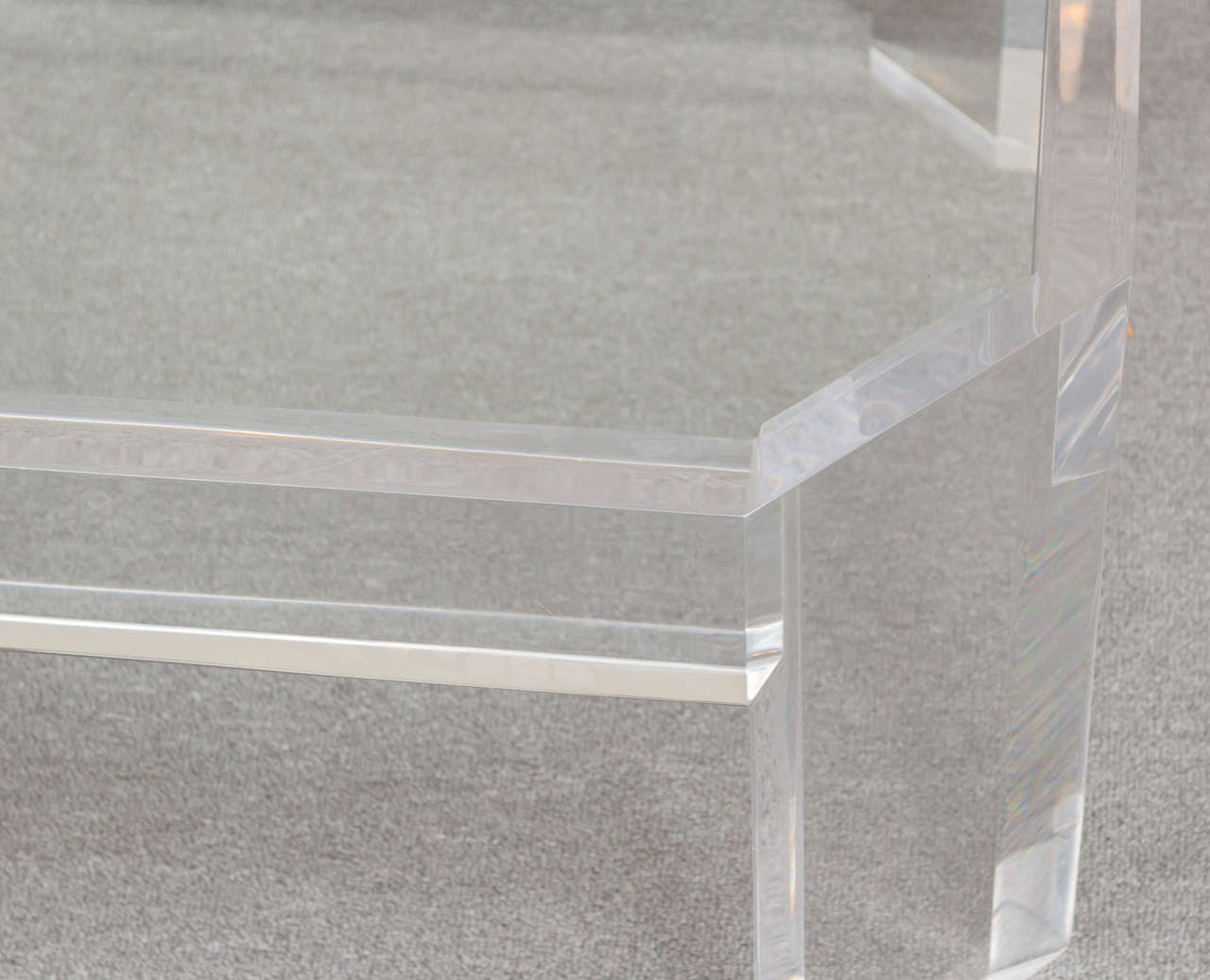 Charles Hollis Jones Lucite Table In Good Condition In San Francisco, CA