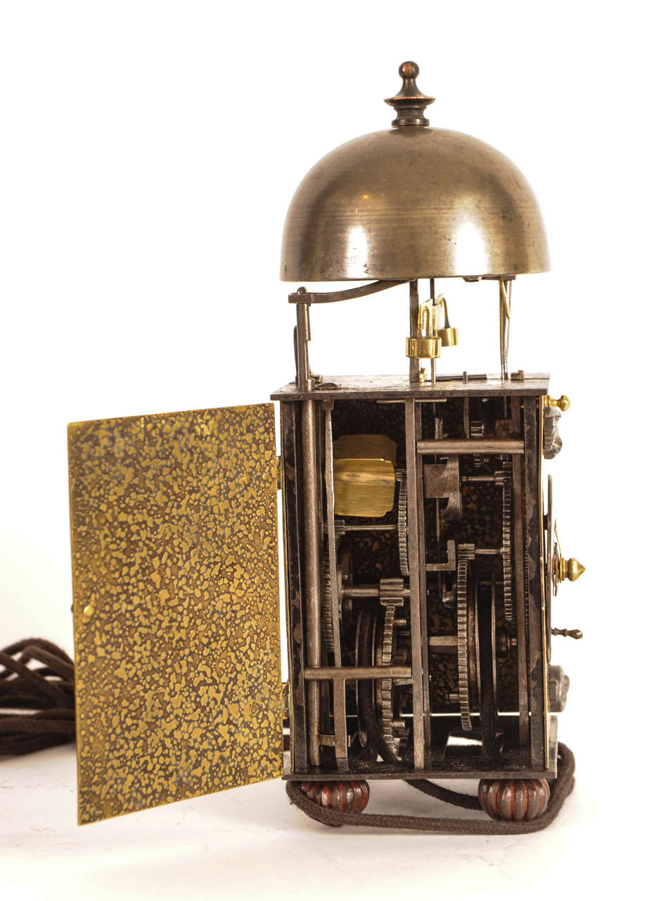 A Small Japanese Brass Lantern Clock with Foliot Escapement, circa 1800 For Sale 1