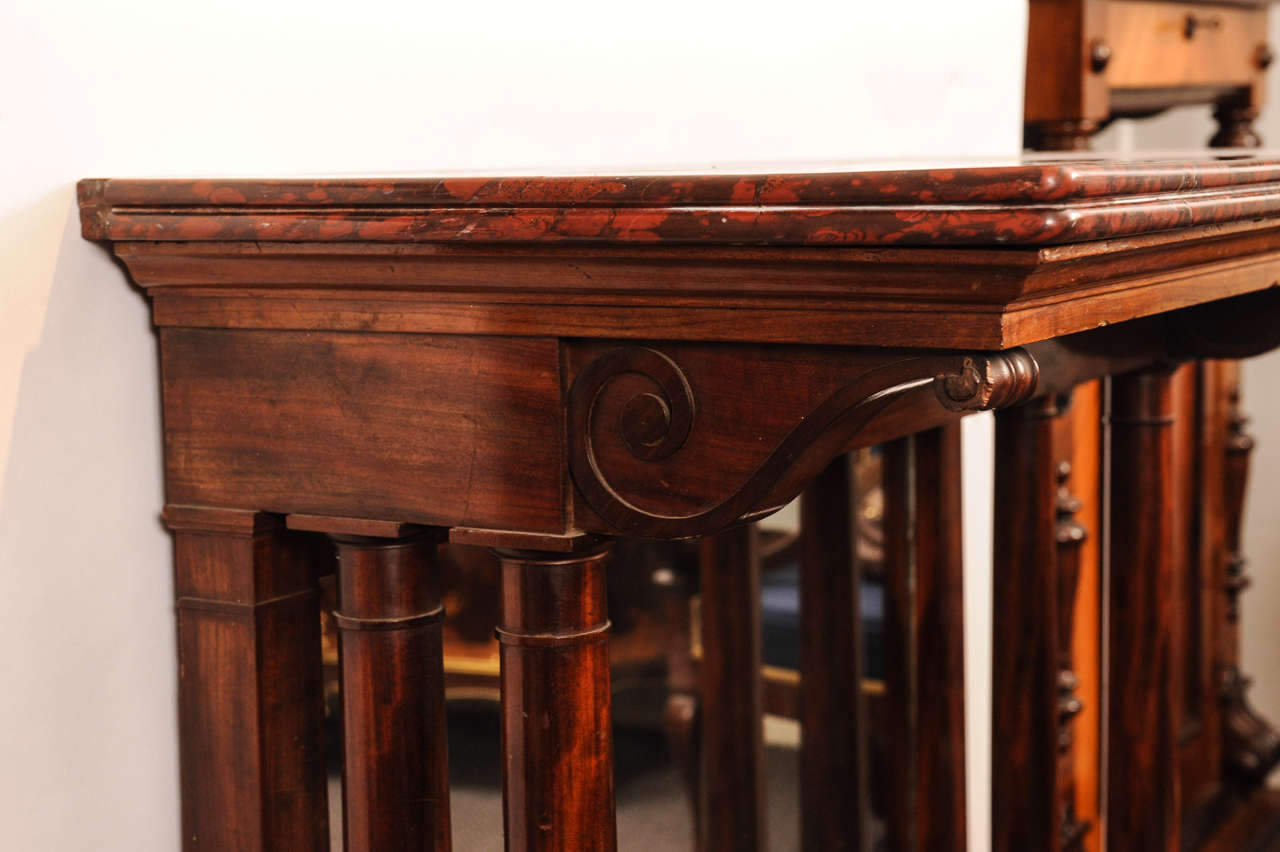 French Charles X Mahogany Console Table, circa 1830 For Sale 3