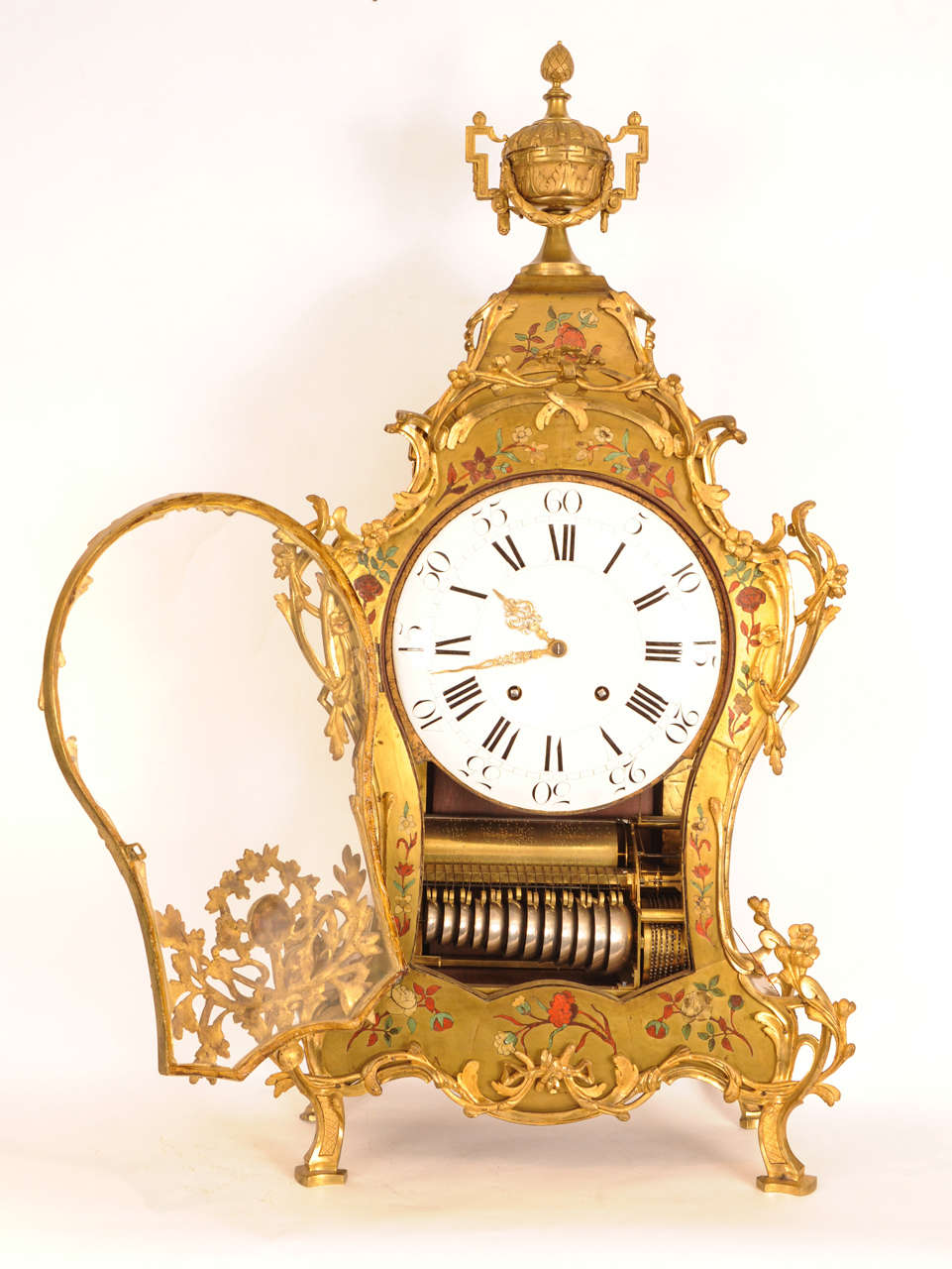 A French Transition musical bracket clock on wall bracket, circa 1770 For Sale 4