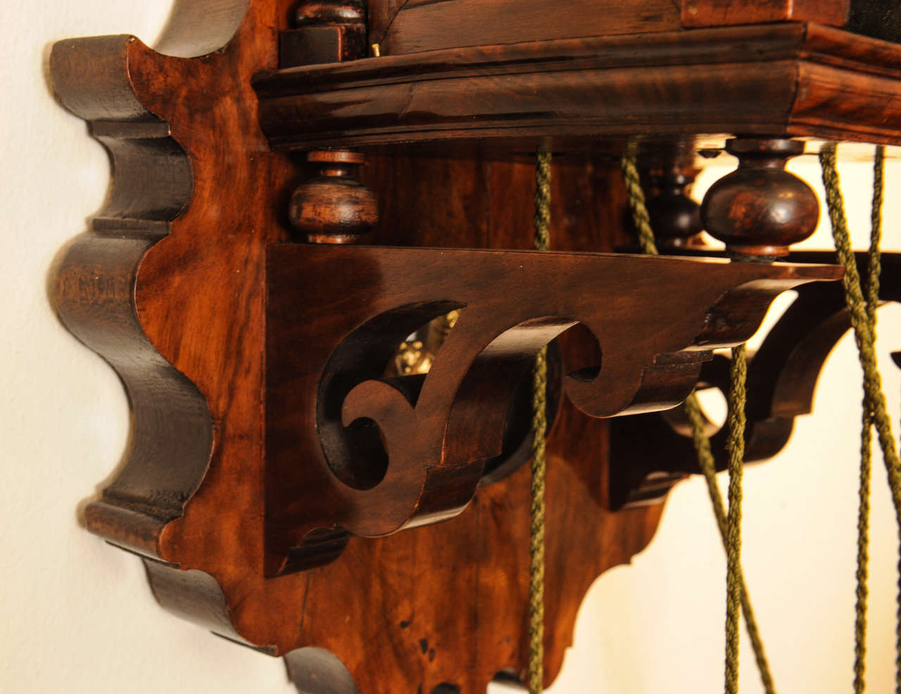 A Good Dutch Zaanse Rosewood Wall Clock, Cornelis van Rossen, circa 1700 For Sale 5