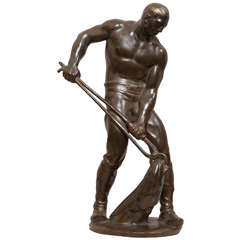 Bronze Figure of a Male Worker "Der Gerber"