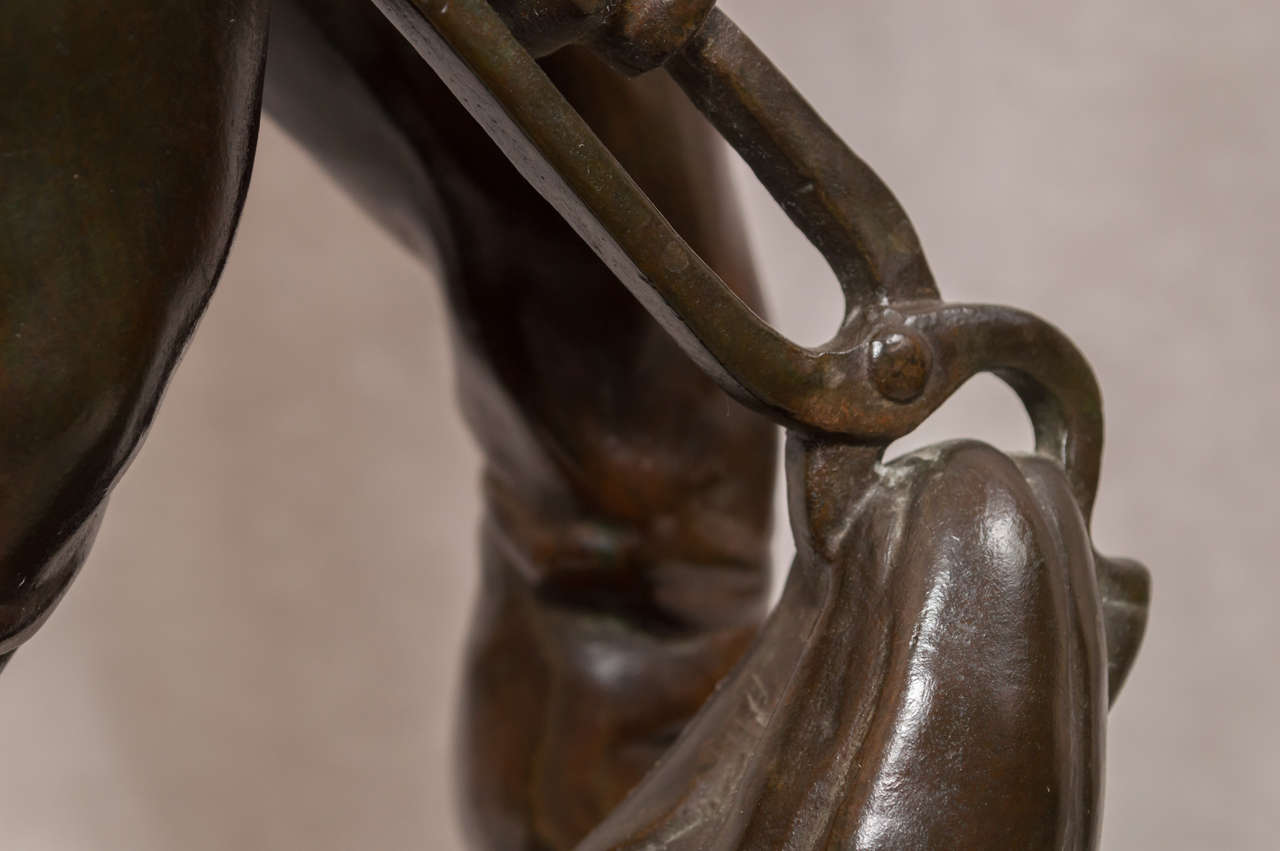 20th Century Bronze Figure of a Male Worker 
