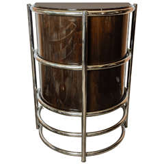 Modernist Art Deco Rosewood and Sycamore Dry Bar