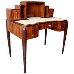 Art Deco Secretaire Desk Signed by Haetges Freres