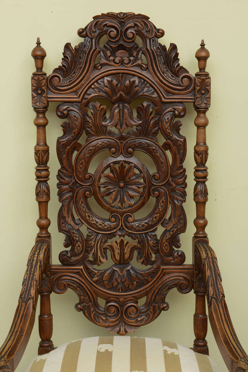 19th Century French Carved Armchair 3