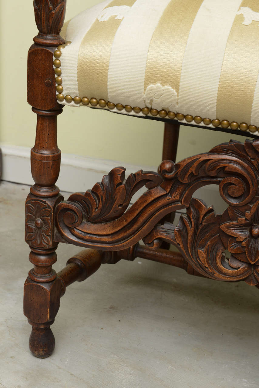 19th Century French Carved Armchair 4
