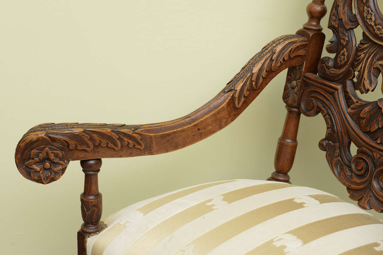 19th Century French Carved Armchair 5
