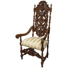 19th Century French Carved Armchair