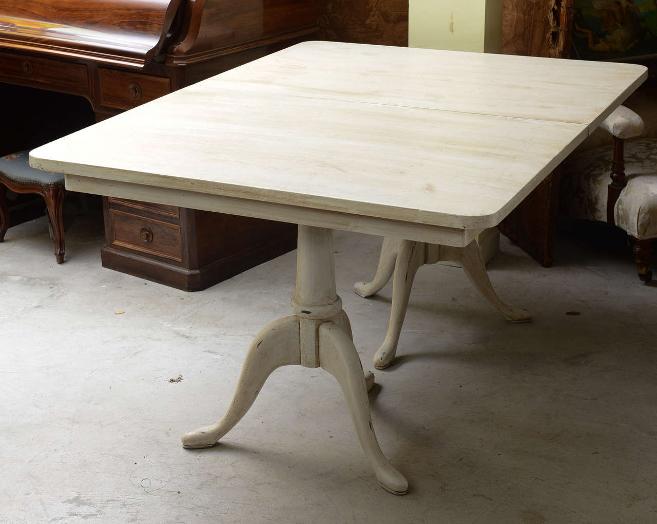 Superb  Mahogany 1920's White Ten Seater Dining Table 3