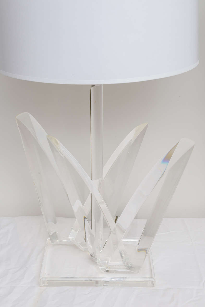 Modern Pair of Lucite Lamps by Van Teal