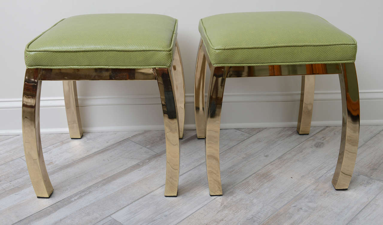 Striking  pair of benches with Faux Python Skin.