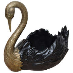 Vintage Black Swan Centerpiece by Chapman