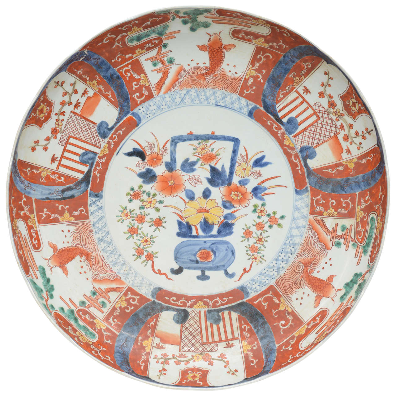 Large Circa 1940's Imari Porcelain Charger