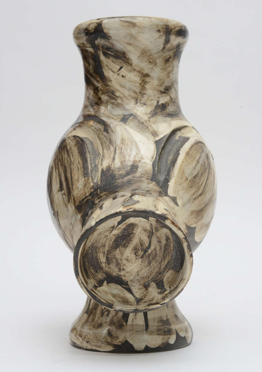 Wood Owl Turned Vase by Picasso 1