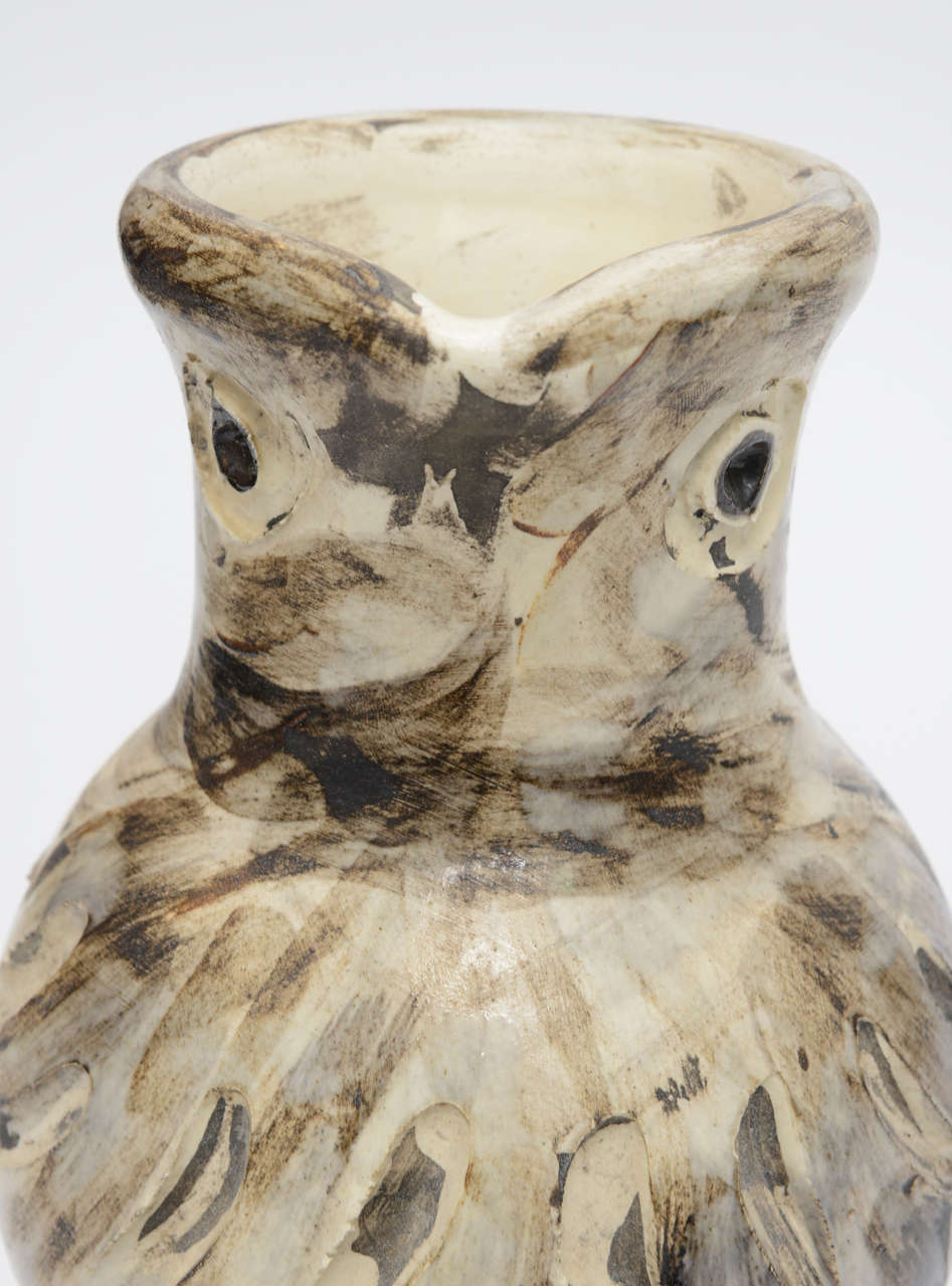 Wood Owl Turned Vase by Picasso 3