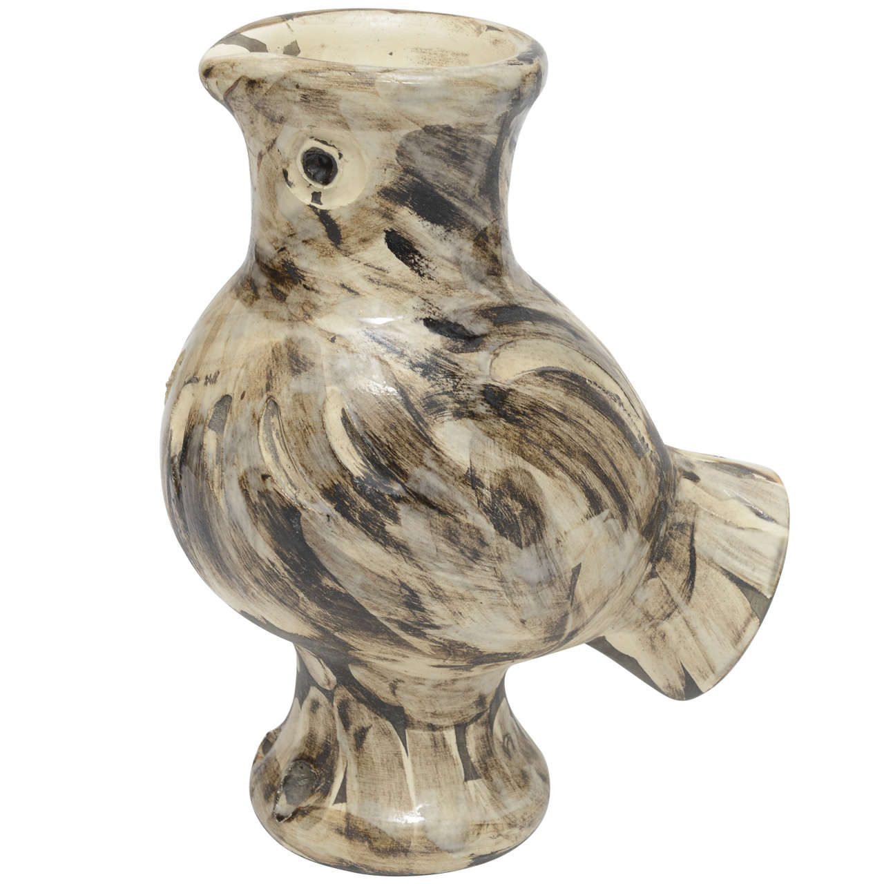 Wood Owl Turned Vase by Picasso