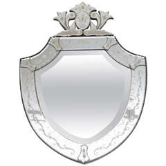 Venetian Shield-Shaped Mirror