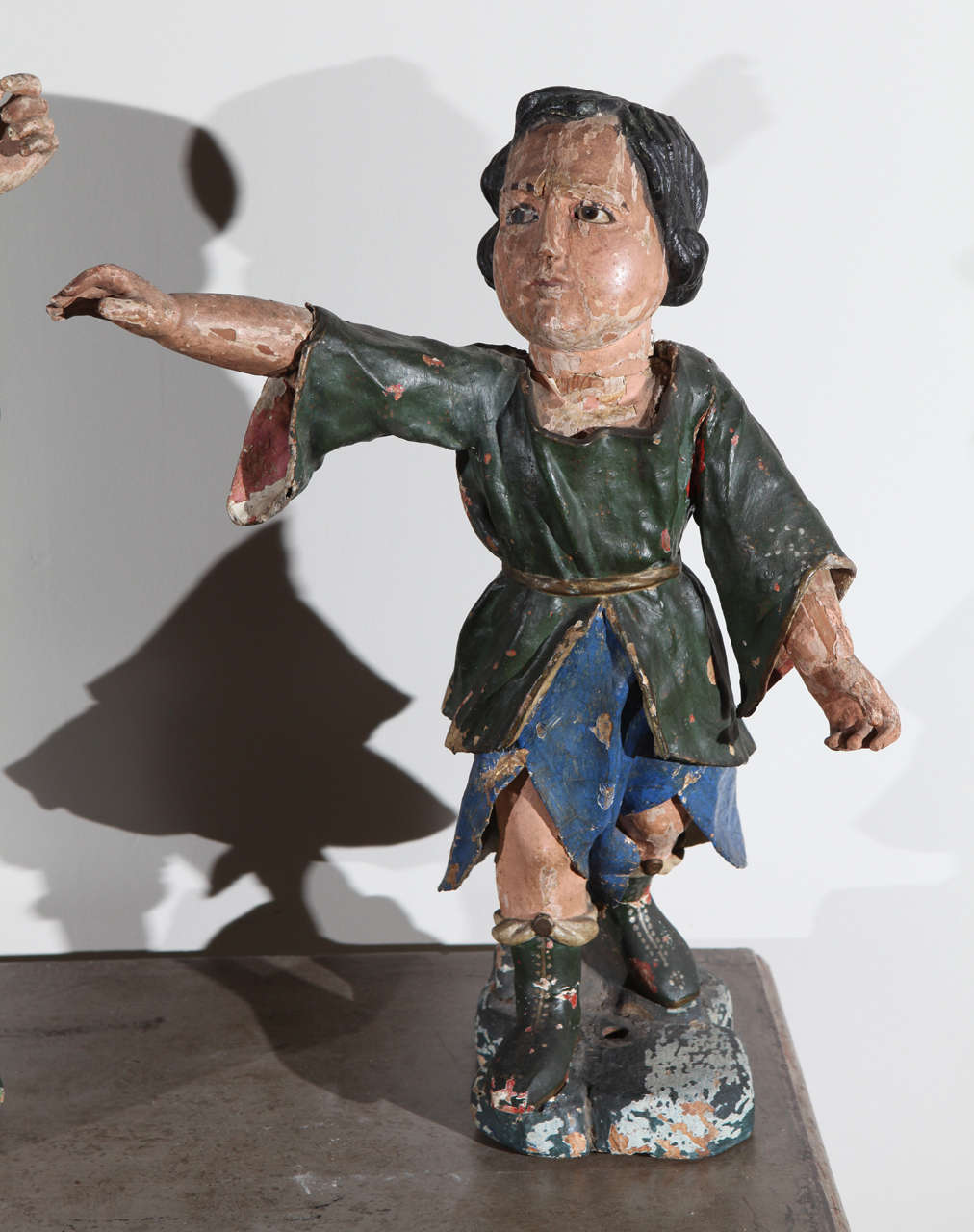 Spanish Colonial Period 18th Century Polychrome Figures For Sale