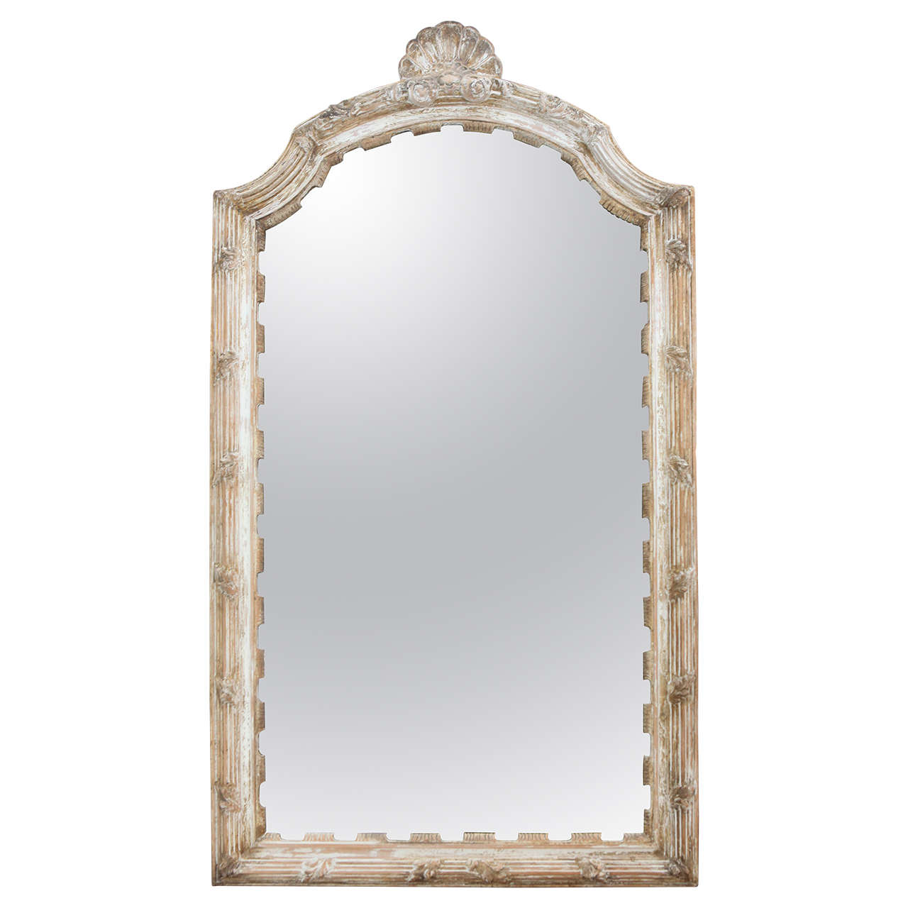 19th Century French Carved and Gesso Mirror For Sale