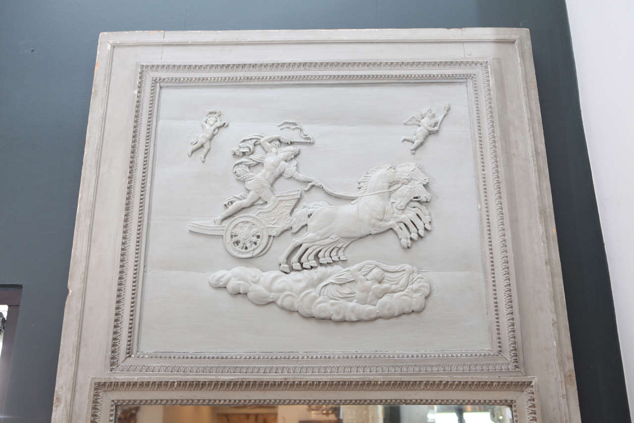 19th Century Swedish Trumeau Neoclassical Frieze In Excellent Condition For Sale In Los Angeles, CA