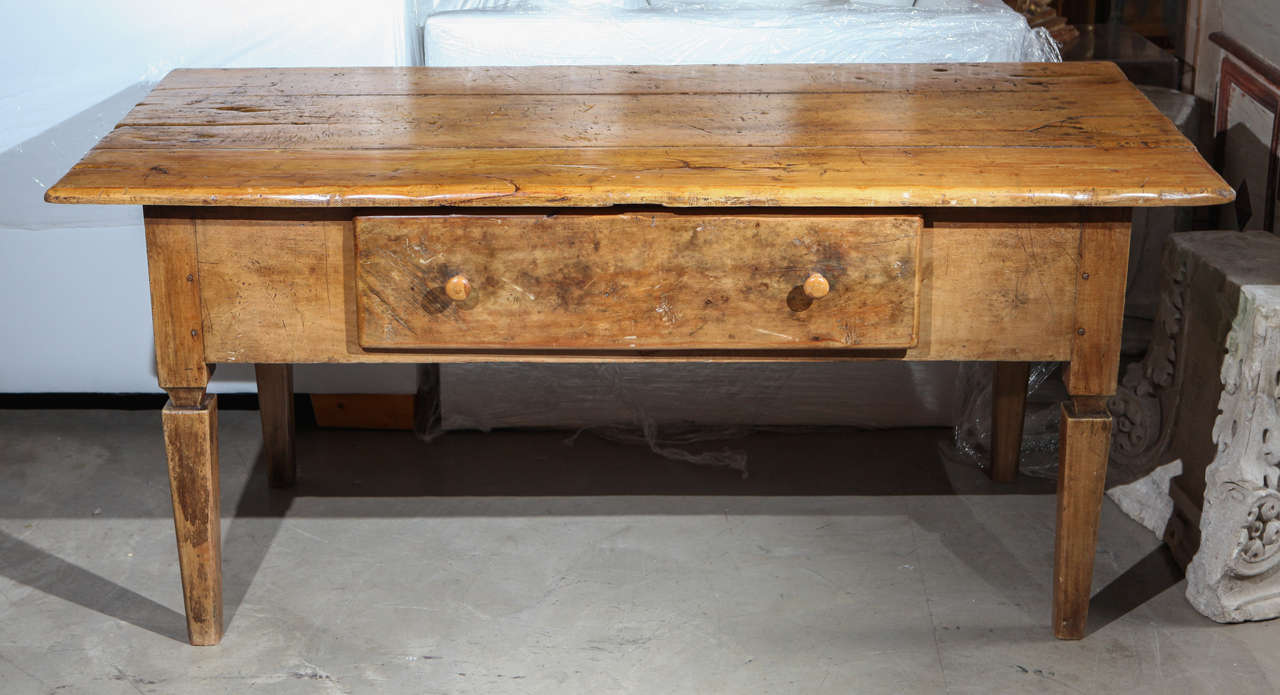 Continental Solid Wood Table 19th Century