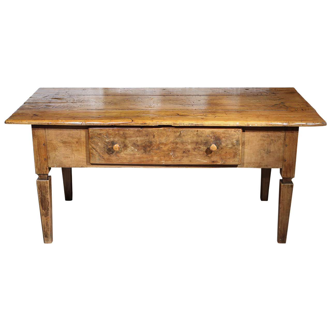 Continental Solid Wood Table 19th Century For Sale