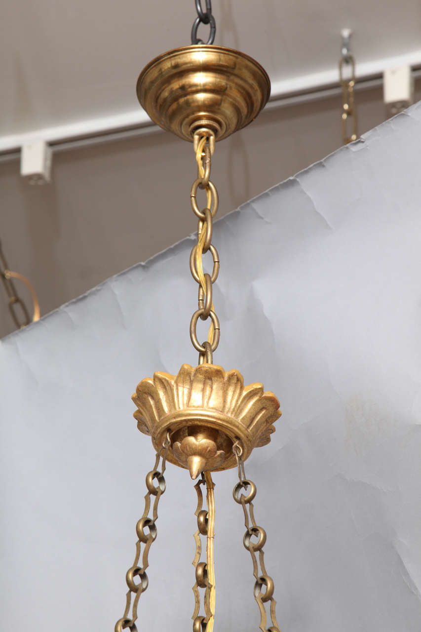 A 6 Light Austrian Carved and Gilt Wood Chandelier 2