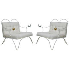 Pair of Armchairs "jour Nuit " by Elisabeth Garouste and Mattia Bonetti, 1980s